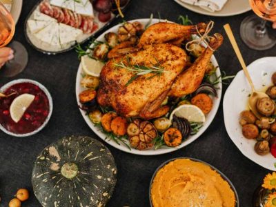 Herb-Roasted Turkey with Mushrooms
